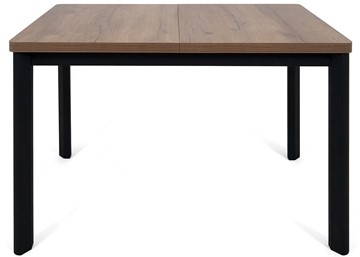 Кухонный стол раздвижной Токио-2L (ноги металлические черные, дуб табако) в Энгельсе - предосмотр 1
