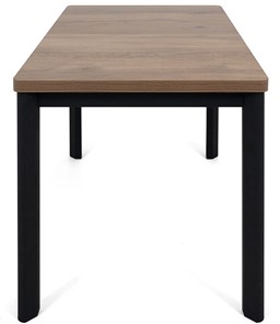 Кухонный стол раздвижной Токио-2L (ноги металлические черные, дуб табако) в Энгельсе - предосмотр 2