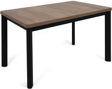 Кухонный стол раскладной Токио-3L (ноги металлические черные, дуб табакко) в Энгельсе