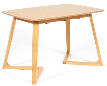 Обеденный раздвижной стол VAKU (Ваку) бук/мдф 80x120+40x75, Натуральный бук арт.13987 в Саратове