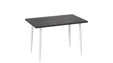 Обеденный стол Невада ДП1-02-08 (Черный мрамор/Белый) в Энгельсе - предосмотр 1