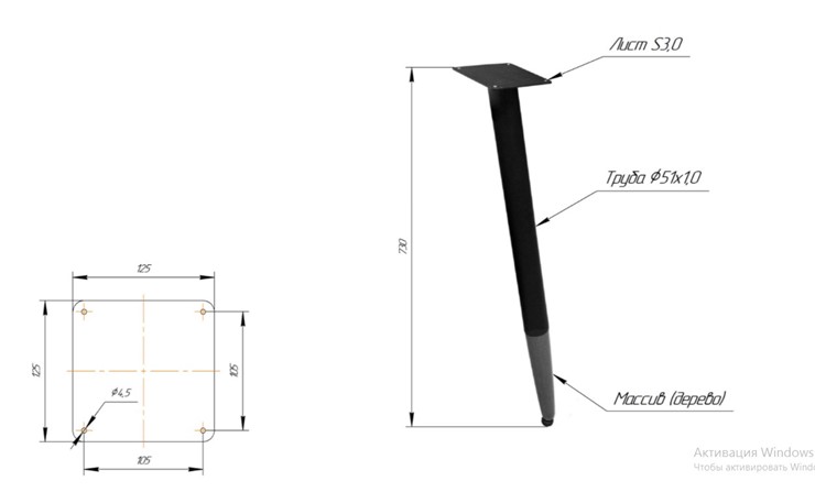 Кухонный обеденный стол SHT-TU12 (3 шт.)/ТT8 60/60 (черный/темный орех/прозрачный лак/коричневая сепия) в Энгельсе - изображение 1
