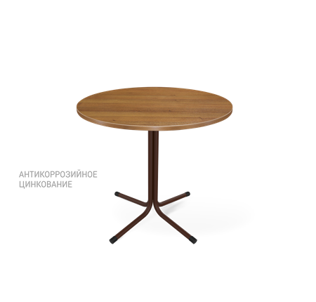 Кухонный обеденный стол SHT-TU7-1 / SHT-TT 80 ЛДСП (орех/коричневый муар (цинк) / черный) в Энгельсе - изображение
