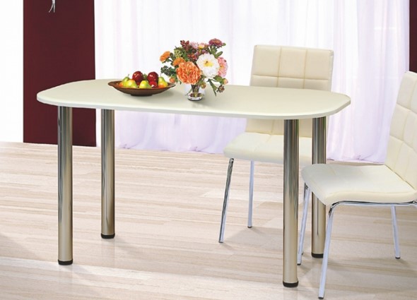 Кухонный обеденный стол 1300х700 на металлических опорах в Энгельсе - изображение