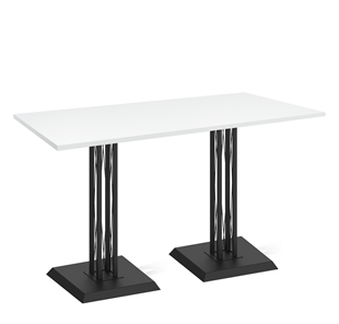 Кухонный обеденный стол SHT-TU6-BS2/Н110 (2 шт.)/ТT 120/80 (черный/белый шагрень) в Энгельсе