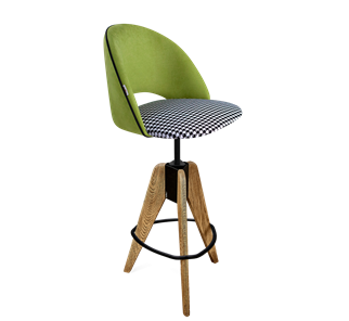 Барный стул SHT-ST34-3 / SHT-S92 (оливковый/гусиная лапка/браш.коричневый/черный муар) в Энгельсе