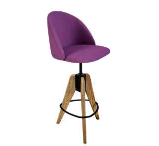 Барный стул SHT-ST35 / SHT-S92 (ягодное варенье/браш.коричневый/черный муар) в Энгельсе
