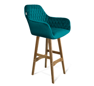 Барный стул SHT-ST38 / SHT-S65 (альпийский бирюзовый/дуб брашированный коричневый) в Саратове