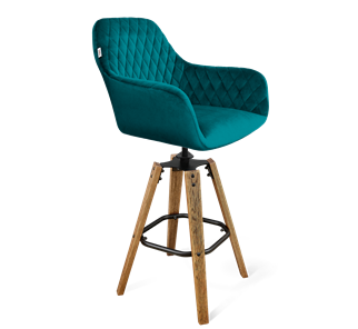 Барный стул SHT-ST38 / SHT-S93 (альпийский бирюзовый/браш.коричневый/черный муар) в Энгельсе