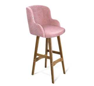 Барный стул SHT-ST39 / SHT-S65 (пыльная роза/дуб брашированный коричневый) в Саратове