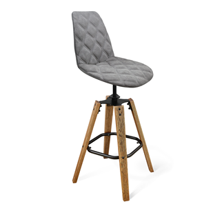 Барный стул SHT-ST29-C20/S93 (серый туман/брашированный коричневый/черный муар) в Саратове