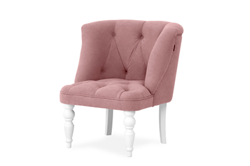 Кресло на ножках Бриджит розовый ножки белые в Энгельсе