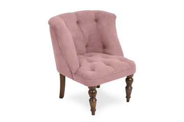 Мягкое кресло Бриджит розовый ножки коричневые в Энгельсе
