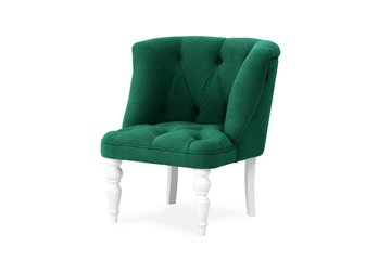 Кресло на ножках Бриджит зеленый ножки белые в Саратове