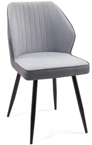 Мягкий стул 222 v08 серый, ножки черные в Саратове