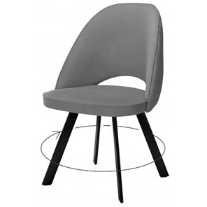 Кухонный стул 228 Поворотный, Микровелюр серый / опоры черные в Энгельсе