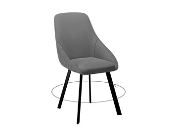 Обеденный стул 246 Поворотный темно-серый/черный в Энгельсе