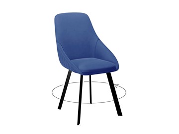 Обеденный стул 246 Поворотный синий/черный в Энгельсе - предосмотр