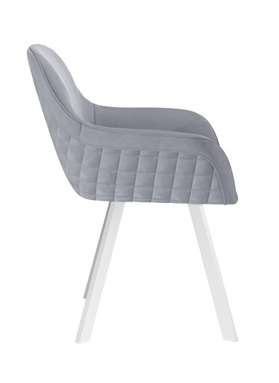 Обеденный стул 248 Поворотный, Микровелюр Z46 Перламутр / опоры белые в Саратове - изображение 3