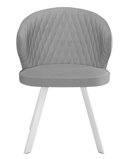 Обеденный стул 249 Поворотный, Микровелюр B22 Grey / опоры белые в Саратове - изображение 1
