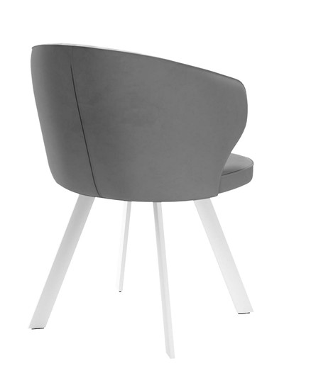 Обеденный стул 249 Поворотный, Микровелюр B22 Grey / опоры белые в Саратове - изображение 2