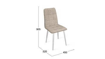 Кухонный стул Аспен К1С (Белый матовый/Микровелюр Duna Brilliant) в Саратове - предосмотр 5
