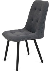 Обеденный стул Бакарди, ноги черные круглые R32/велюр T177 Графит в Энгельсе - предосмотр