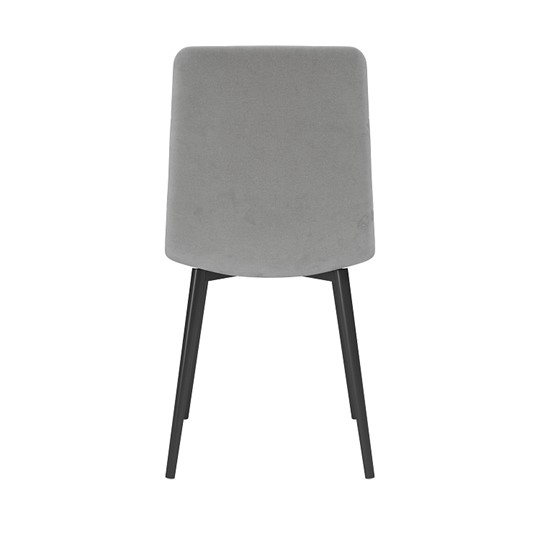 Обеденный стул Белла, велюр тенерифе грей/Цвет металл черный в Саратове - изображение 3