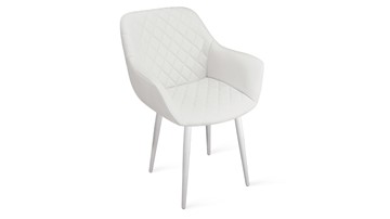 Обеденный стул Дастин К1С (Белый матовый/Кож.зам Polo White) в Энгельсе