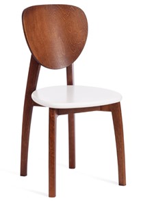 Обеденный стул Diamante, жесткое сидение бук, 42х42х85, коричневый/белый арт.19897 в Саратове