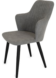 Обеденный стул Йорк, ноги черные круглые XXL (R38)/велюр T180 Светло-серый в Саратове