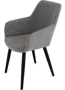 Обеденный стул Кампари (Светло-серый Т180/ноги черные) в Саратове