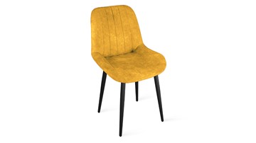 Обеденный стул Марвел Исп. 2 К1С (Черный муар/Микровелюр Wellmart Yellow) в Саратове