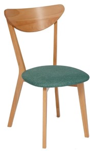 Кухонный стул MAXI (Макси), бук/ткань 86x48,5x54,5 Морская волна/ натуральный бук арт.19590 в Энгельсе
