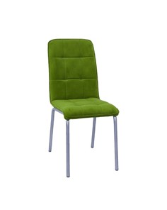 Обеденный стул Премьер  квадрат зеленый С166 (под хром) в Саратове