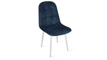 Кухонный стул Райс К1С (Белый матовый/Микровелюр Wellmart Blue) в Саратове