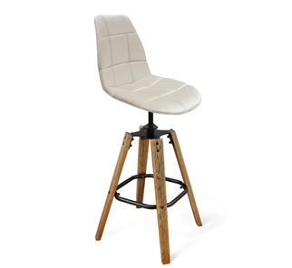 Барный стул SHT-ST29-C/S93 (жемчужный/брашированный коричневый/черный муар) в Саратове