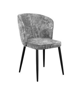 Кухонный стул DikLine 347 микровелюр M13 светло-серый, ножки черные, кант в цвет в Энгельсе