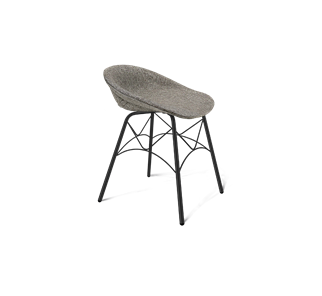 Обеденный стул SHT-ST19-SF1 / SHT-S107 (коричневый сахар/черный муар) в Саратове