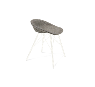 Обеденный стул SHT-ST19-SF1 / SHT-S37 (коричневый сахар/белый муар) в Саратове