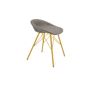 Обеденный стул SHT-ST19-SF1 / SHT-S37 (коричневый сахар/золото) в Саратове
