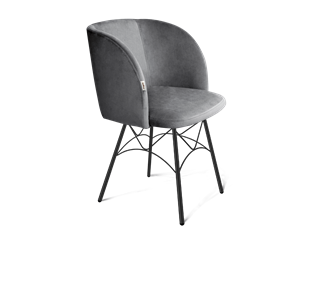 Обеденный стул SHT-ST33 / SHT-S107 (угольно-серый/черный муар) в Саратове