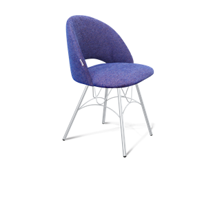 Обеденный стул SHT-ST34 / SHT-S100 (синий мираж/хром лак) в Саратове