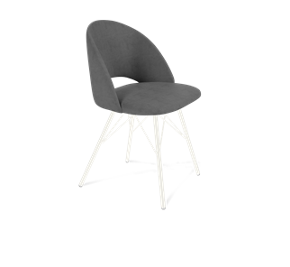 Обеденный стул SHT-ST34 / SHT-S37 (платиново-серый/белый муар) в Энгельсе