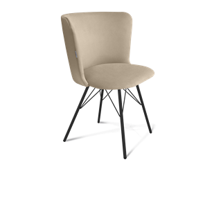 Обеденный стул SHT-ST36 / SHT-S37 (ванильный крем/черный муар) в Саратове