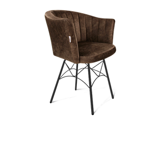 Обеденный стул SHT-ST42-1 / SHT-S107 (кофейный трюфель/черный муар) в Саратове