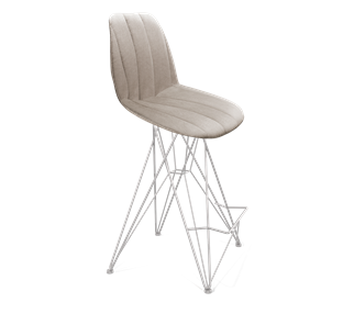 Полубарный стул SHT-ST29-С22 / SHT-S66-1 (лунный камень/хром лак) в Саратове