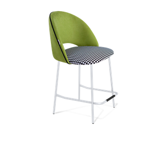 Полубарный стул SHT-ST34-3 / SHT-S29P-1 (оливковый/гусиная лапка/хром лак) в Энгельсе
