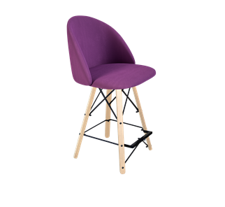 Полубарный стул SHT-ST35 / SHT-S80-1 (ягодное варенье/прозрачный лак/черный) в Саратове