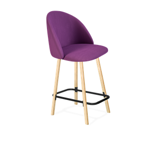Полубарный стул SHT-ST35 / SHT-S94-1 (ягодное варенье/прозрачный лак/черный муар) в Саратове